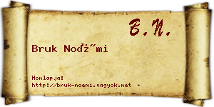 Bruk Noémi névjegykártya